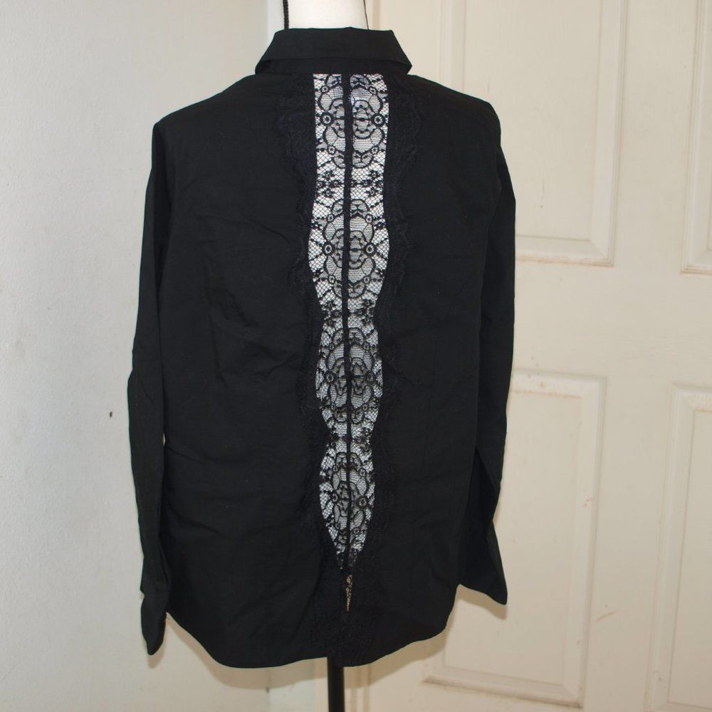 Worthington Woman Black Lace Top Size XL‎ - Picture 3 of 6
